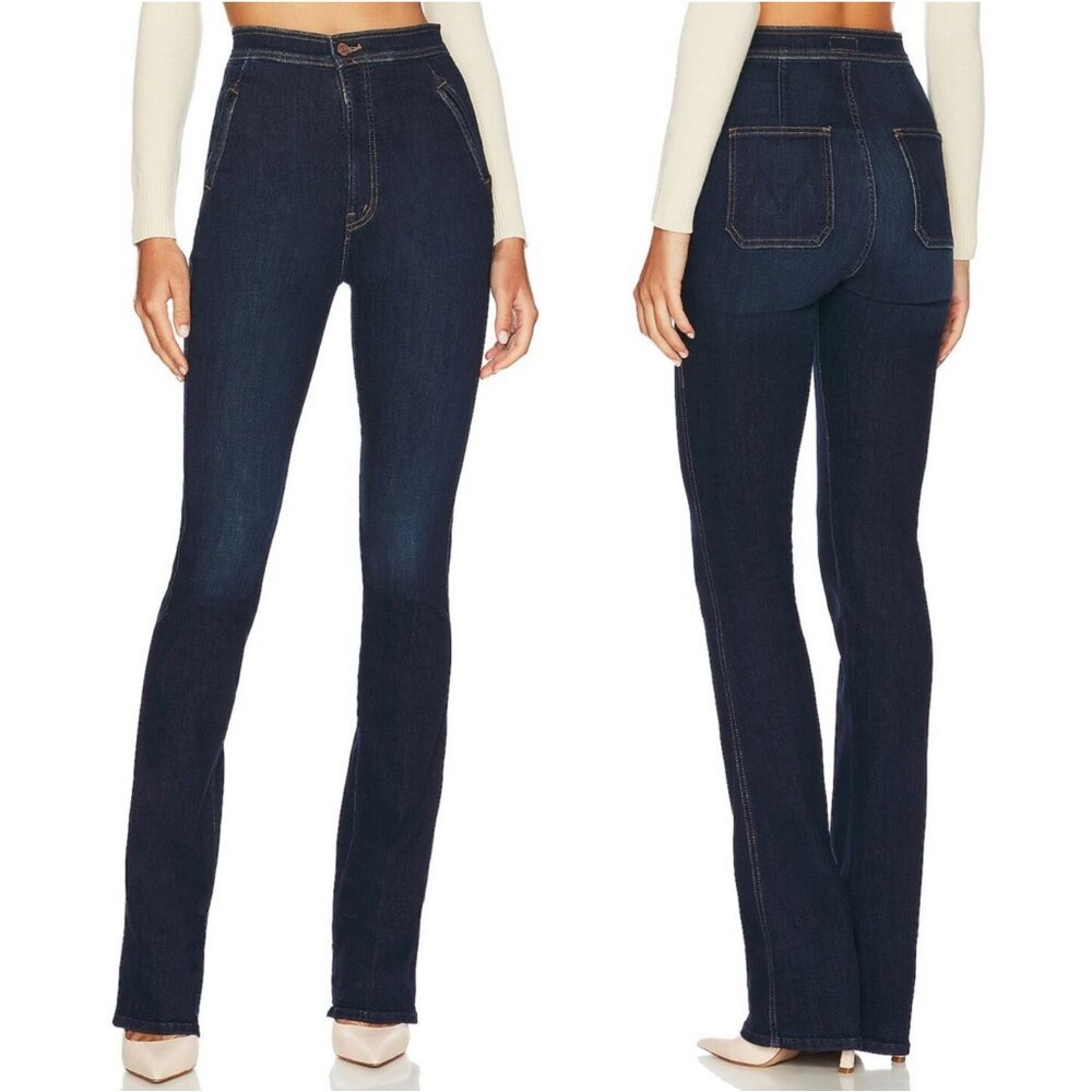 EUC MOTHER High Waist Smokin' Double Welt Heel Jeans in Off Limits Size 27